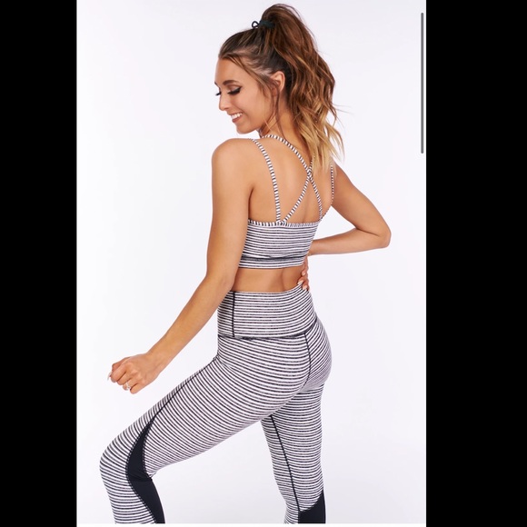 EUC Striped Legging and Bra Set - Picture 2 of 7